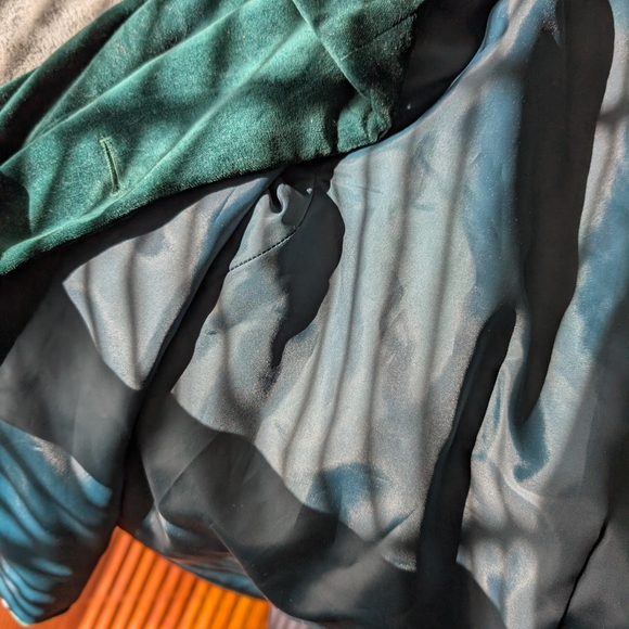 Talbot's Women's Green Velvet Button Lined 100% Cotton Jacket Size 2P - Picture 8 of 10